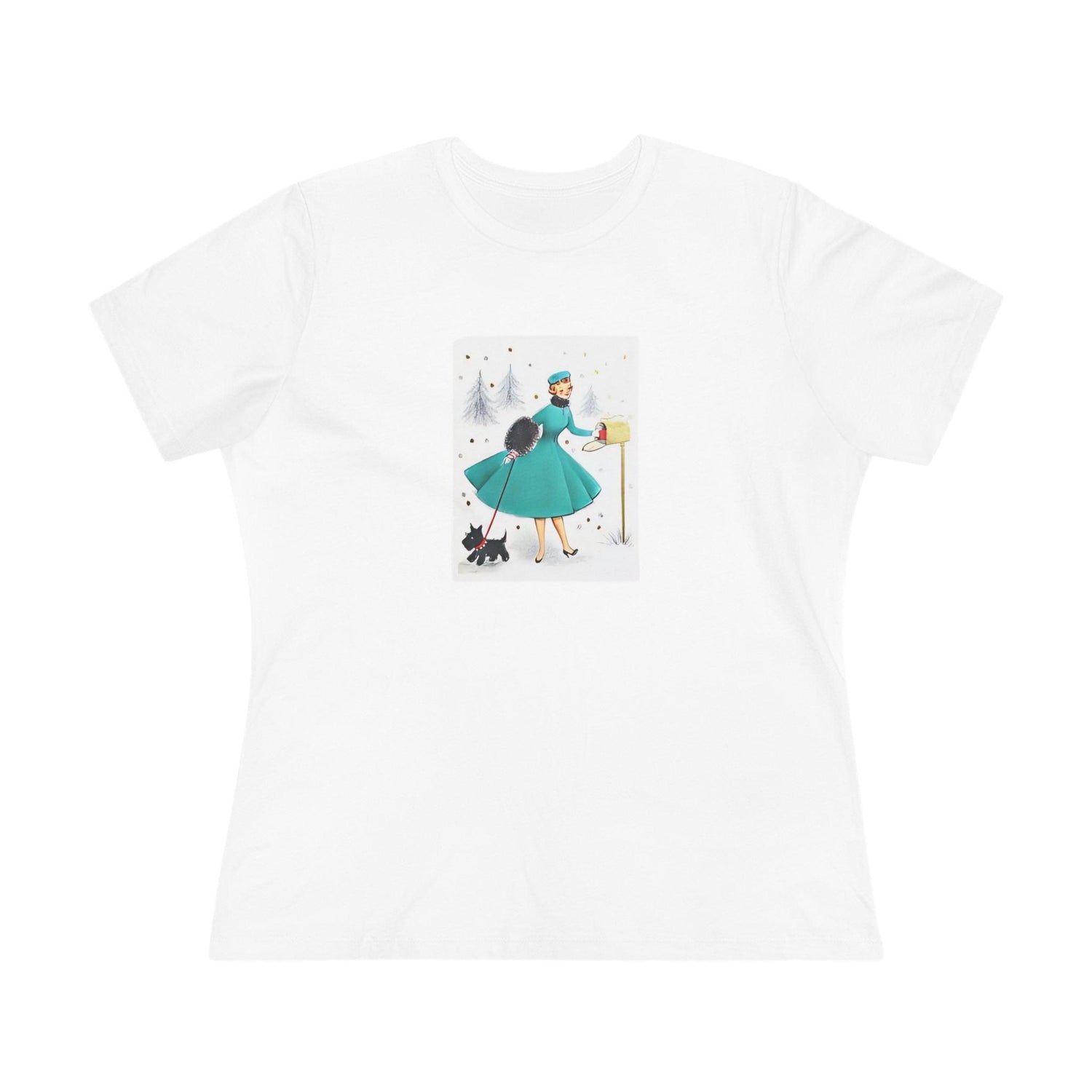 Retro Christmas Mailbox Check - Women's Softstyle Tee - Whippie's