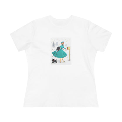 Retro Christmas Mailbox Check - Women's Softstyle Tee - Whippie's