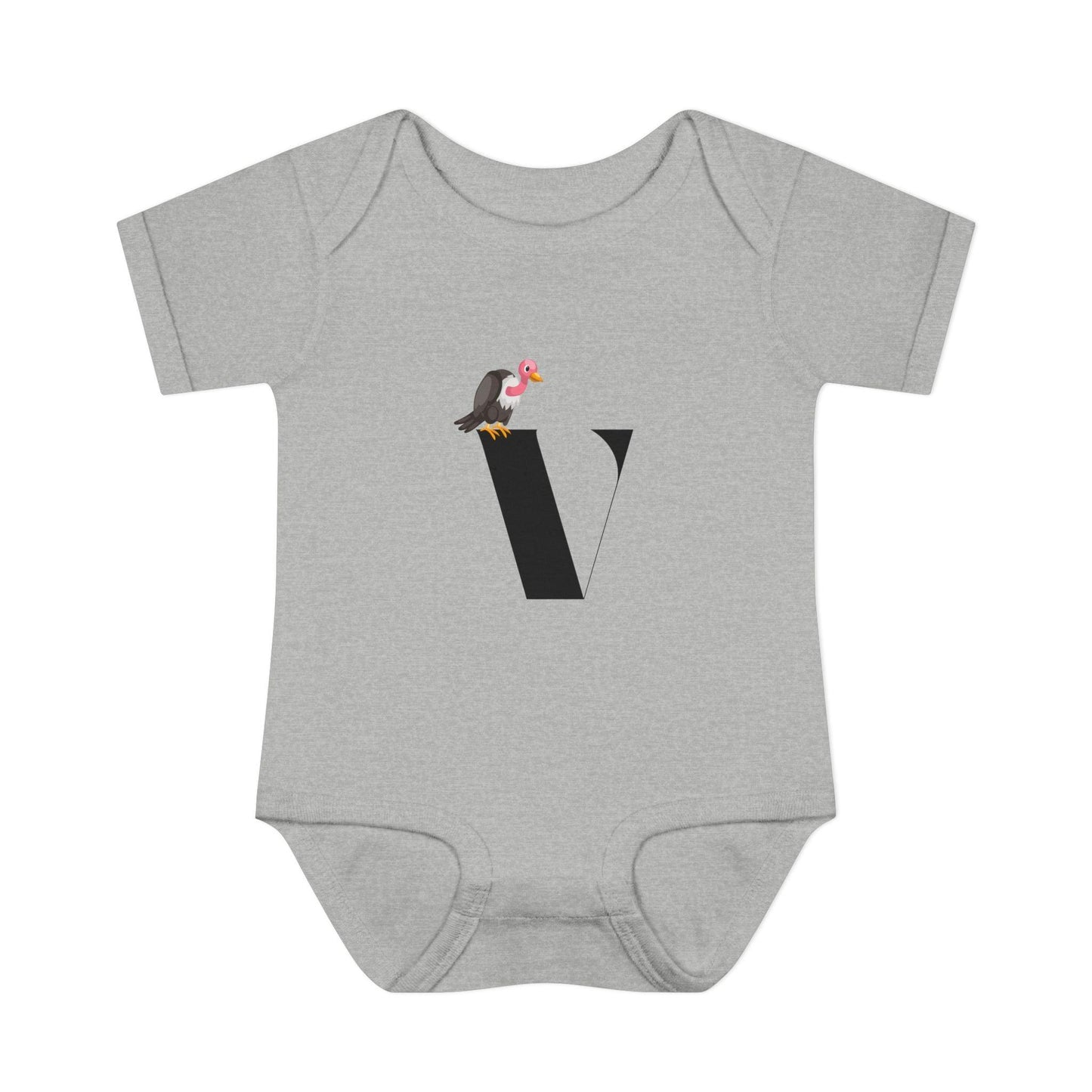 Alphabet Adventures: Letter V - Vivacious Vulture Baby Onesie V is for Vivacious Vulture! - Whippie's