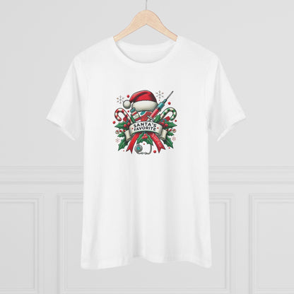 Santa's Favorite Nurse - Women's Softstyle Tee - Whippie's