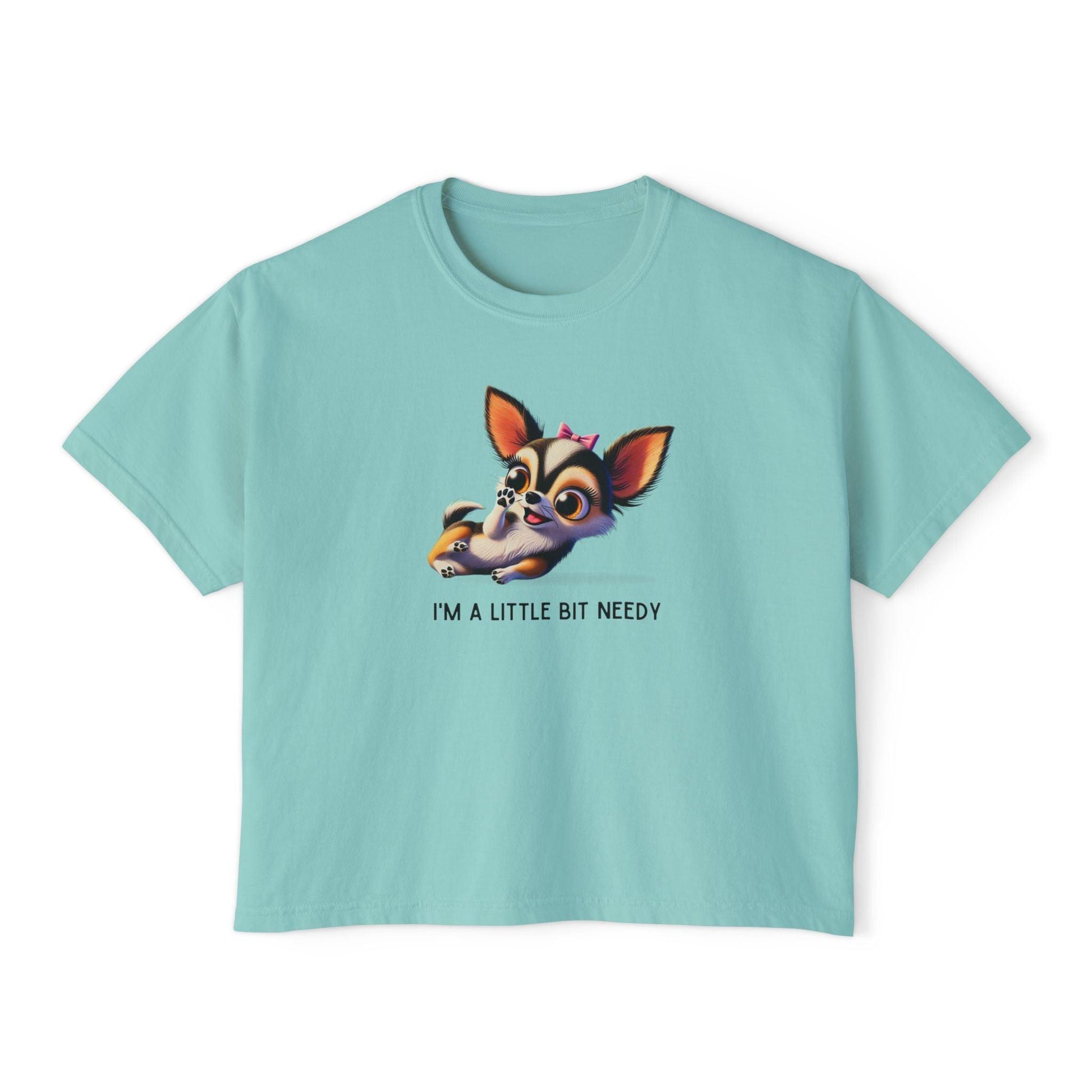I'm a Bit Needy - Embrace Your Inner Drama Queen 🐶 Women's Boxy Crop Tee - Whippie's
