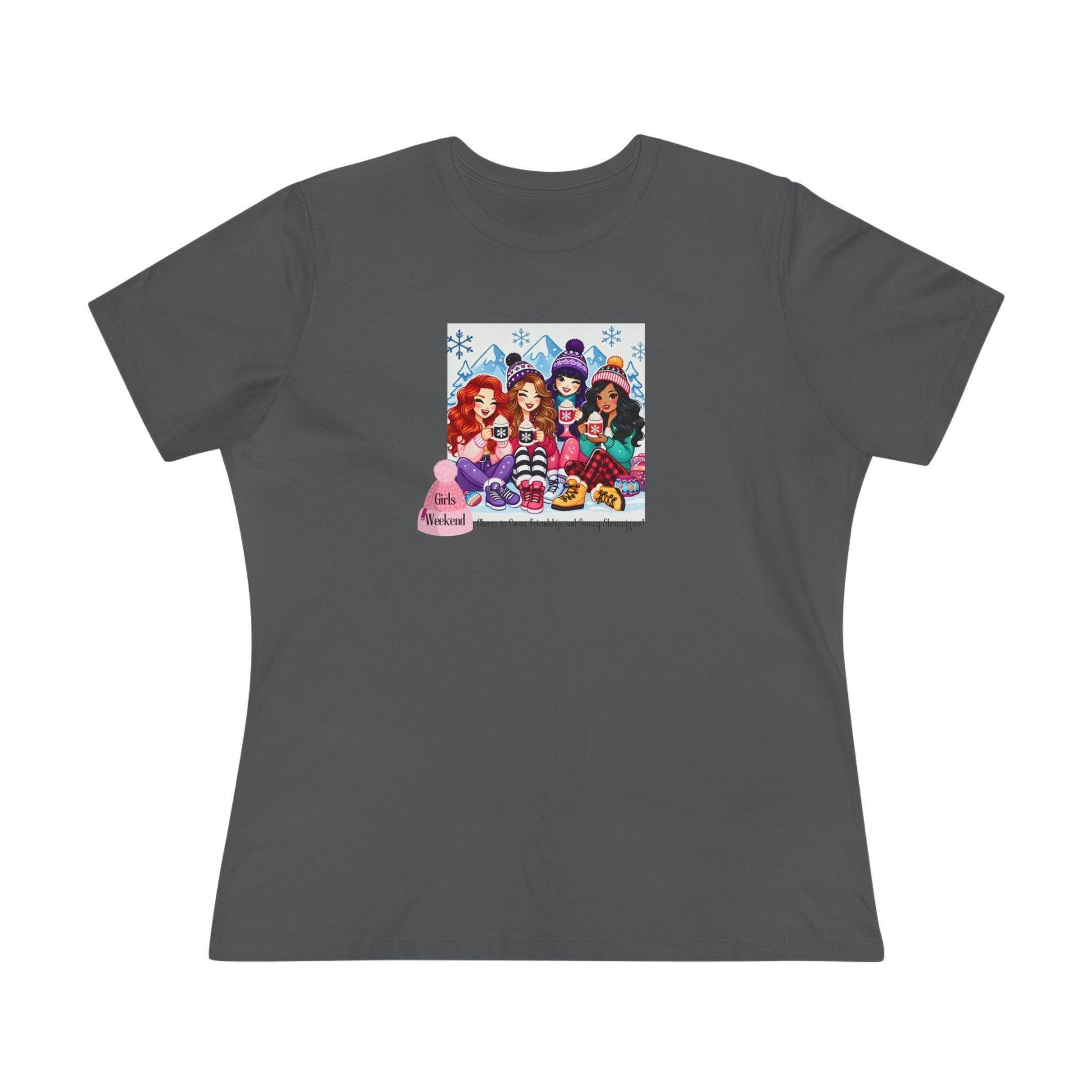 Girls Weekend Cheers to Cocoa, Friendship, and Snowy Shenanigans! - Women's Softstyle Tee - Whippie's