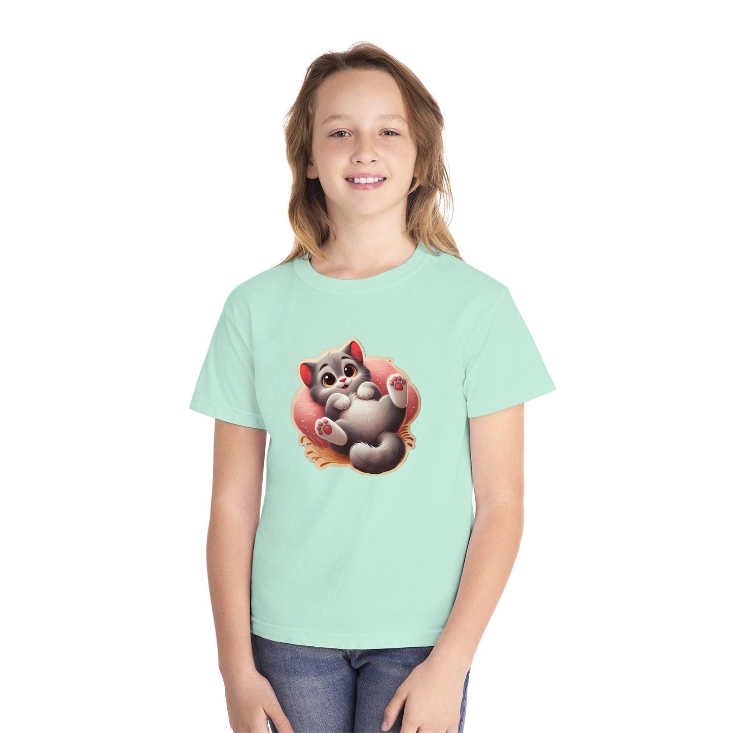 😻 Kitten Cuddle Time 💖 Youth Midweight Tee ✨ Purr-fectly adorable! - Whippie's