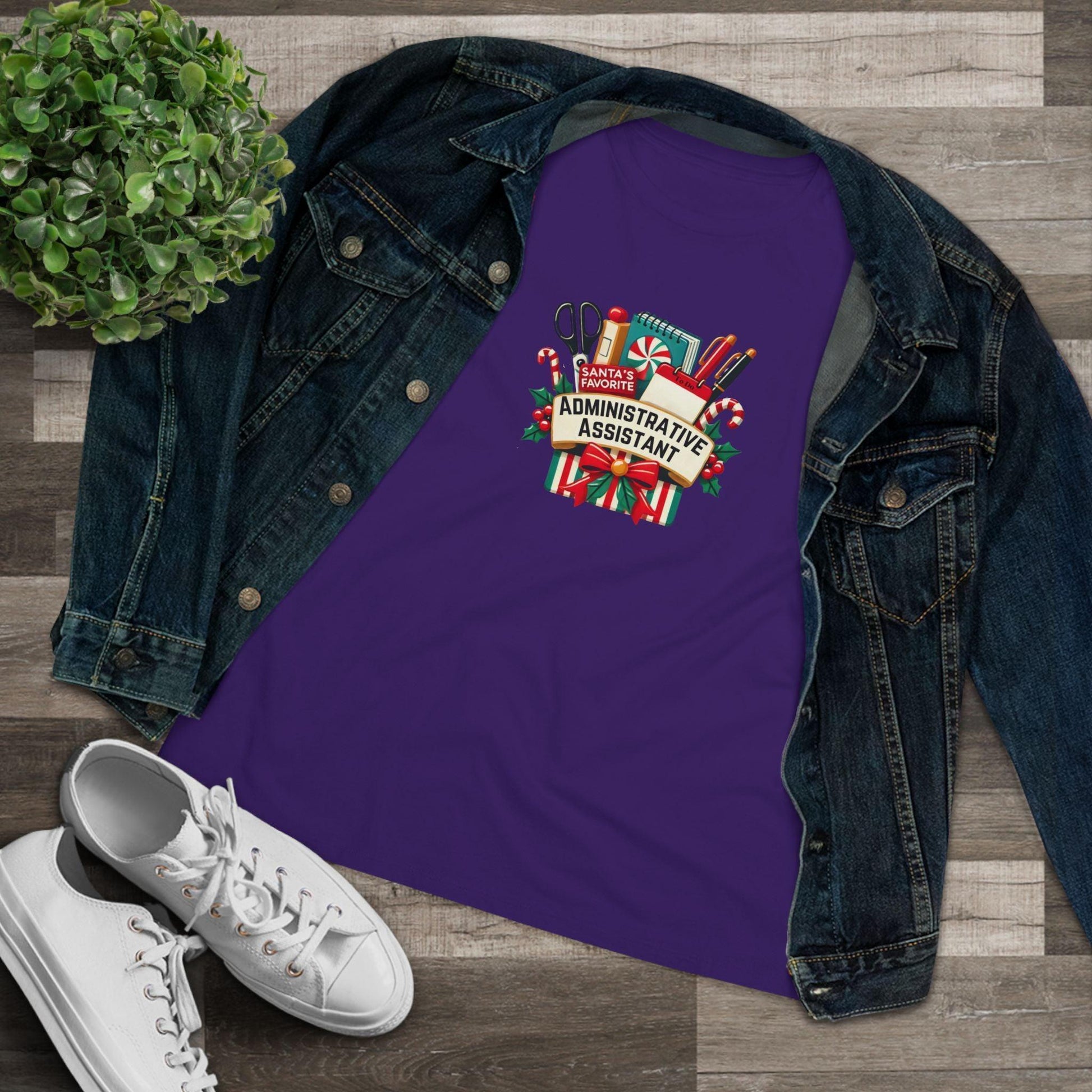 Santa's Favorite Administrative Assistant - Women's Softstyle Tee - Whippie's