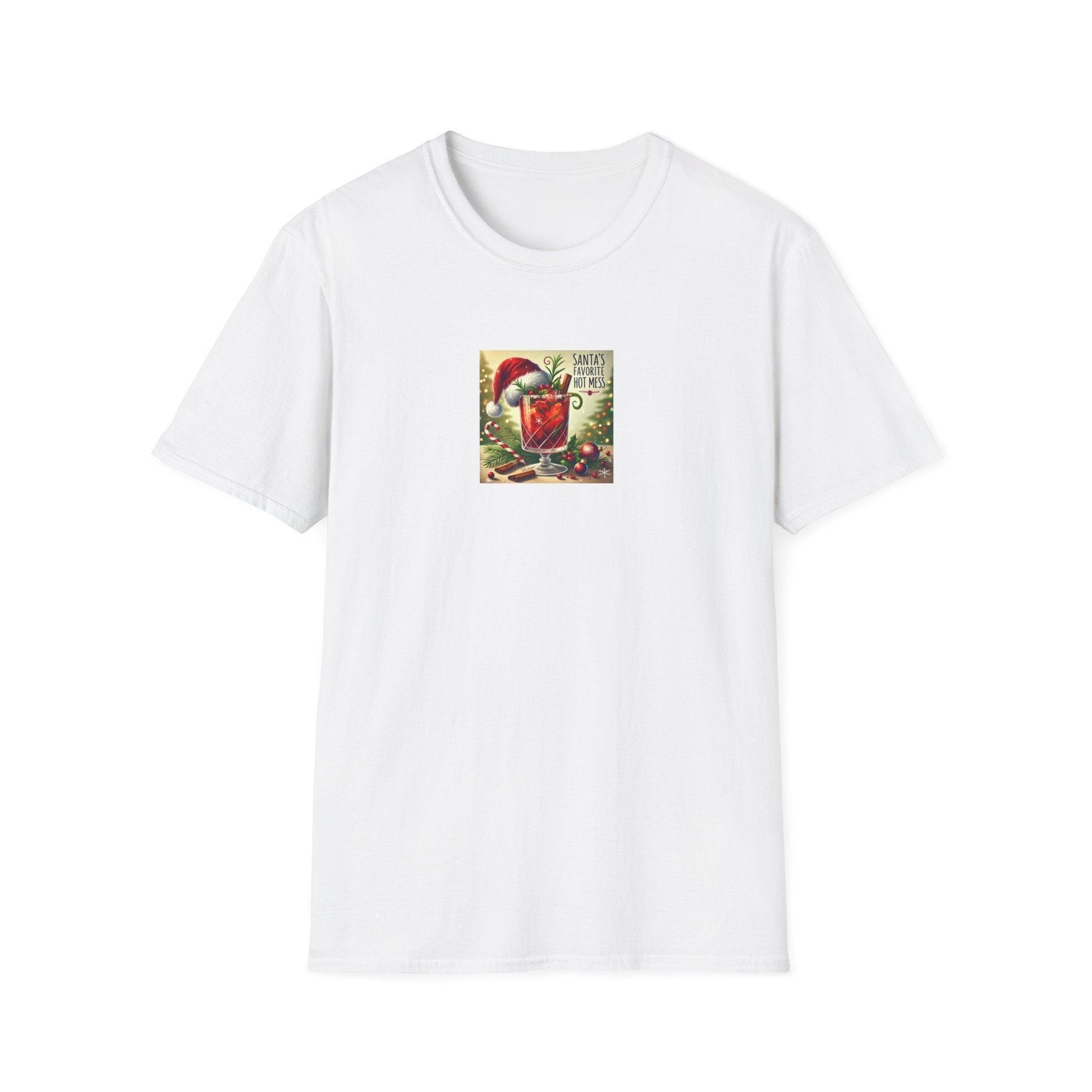 Santa's Favorite Hot Mess 🎅🎄🍹 - Unisex Softstyle T-shirt - Whippie's