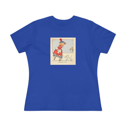 Christmas is Here - Vintage Girl with Poodle - Women's Softstyle Tee - Whippie's