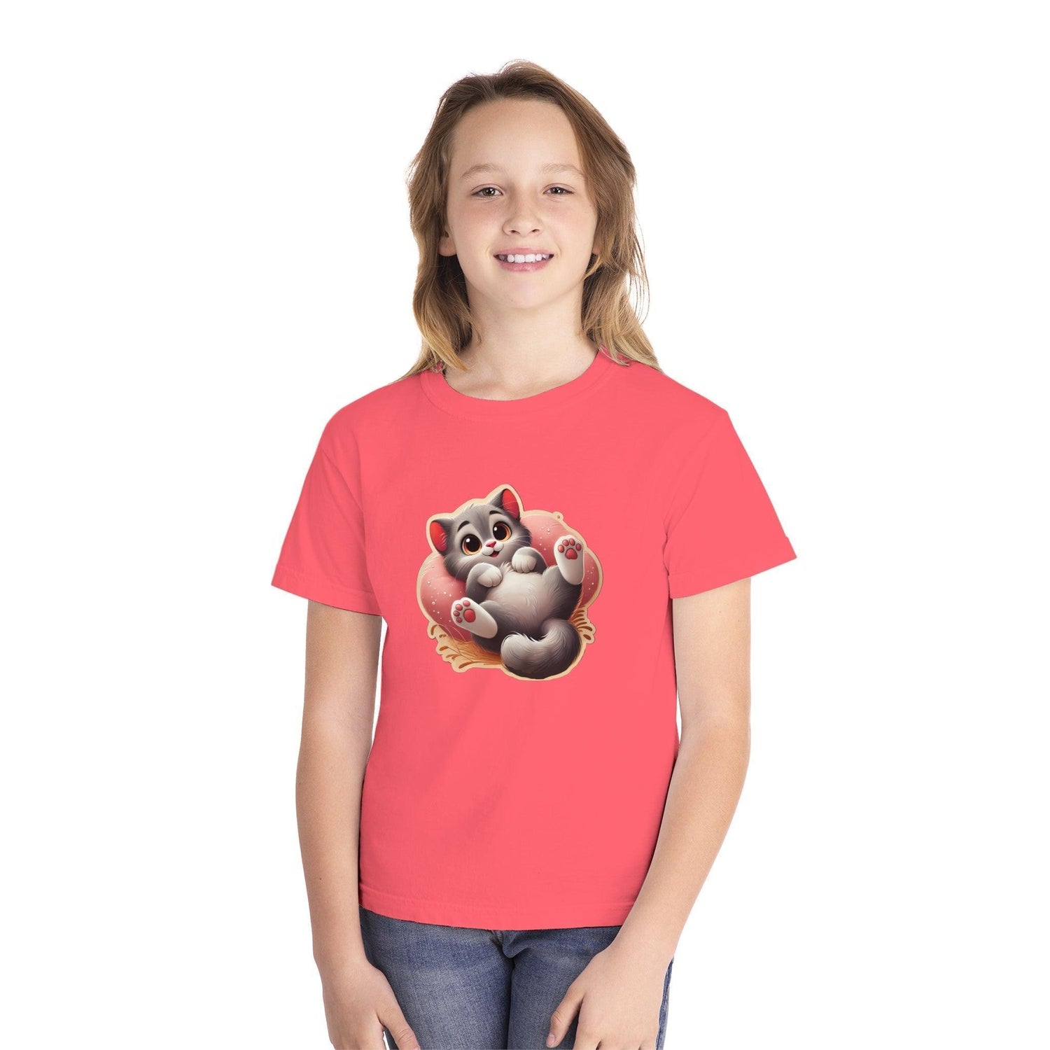 😻 Kitten Cuddle Time 💖 Youth Midweight Tee ✨ Purr-fectly adorable! - Whippie's