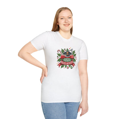 Santa's Favorite Police Officer Tee - Festive & Brave!