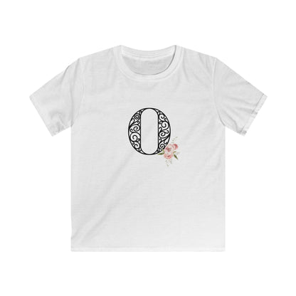 Floral Letters: Letter O - Kids Softstyle Tee - Whippie's