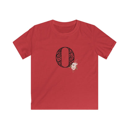 Floral Letters: Letter O - Kids Softstyle Tee - Whippie's
