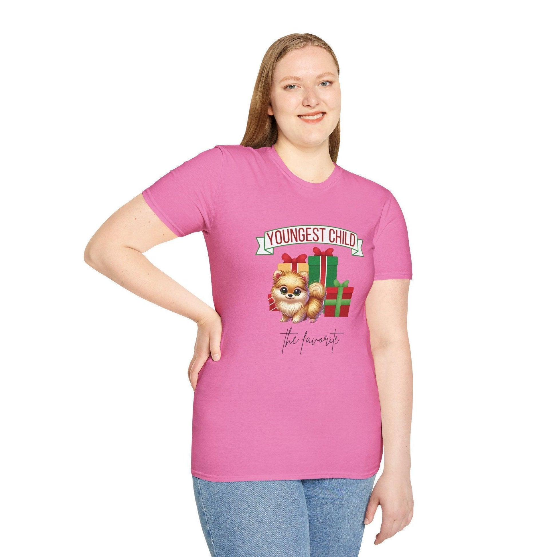 Youngest Child, The Favorite 🎁🐶 Pomeranian - Unisex Tee! 🎁👑 - Whippie's