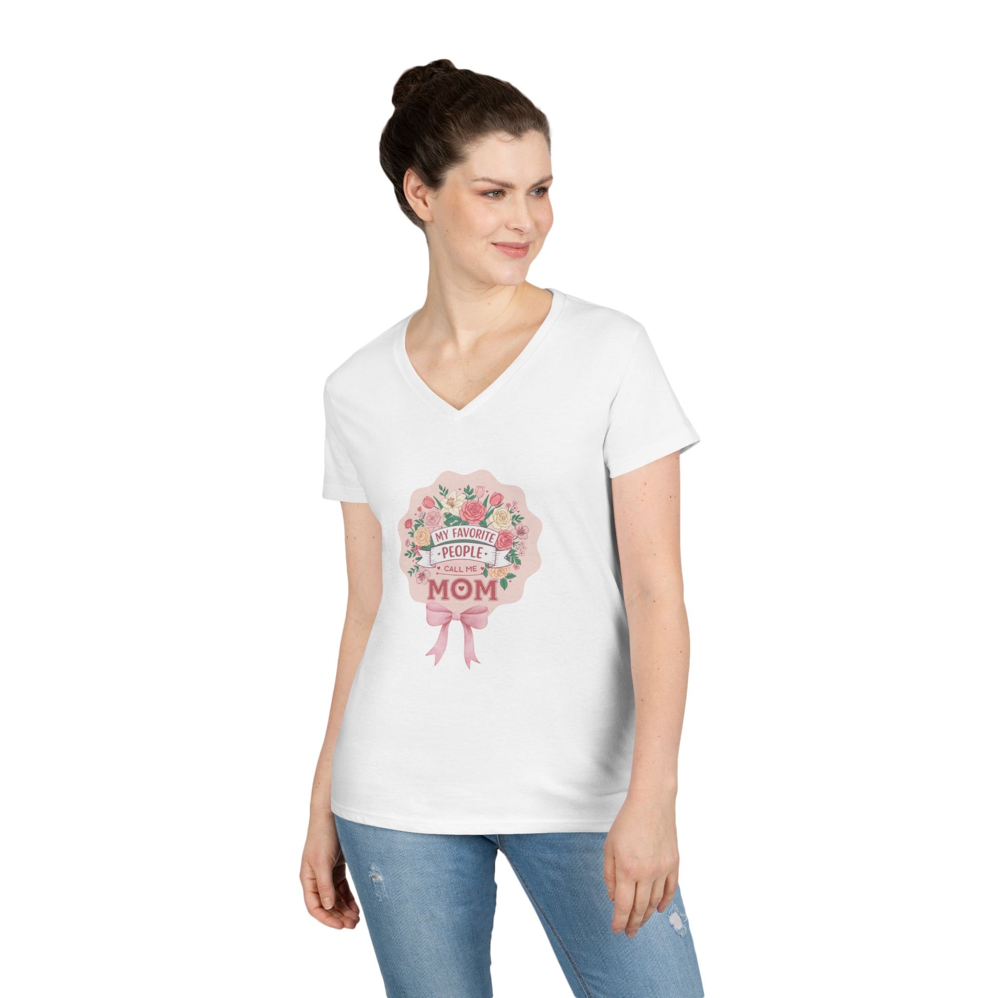 My Favorite People Call Me Mom Women's V-Neck T-Shirt - Whippie's