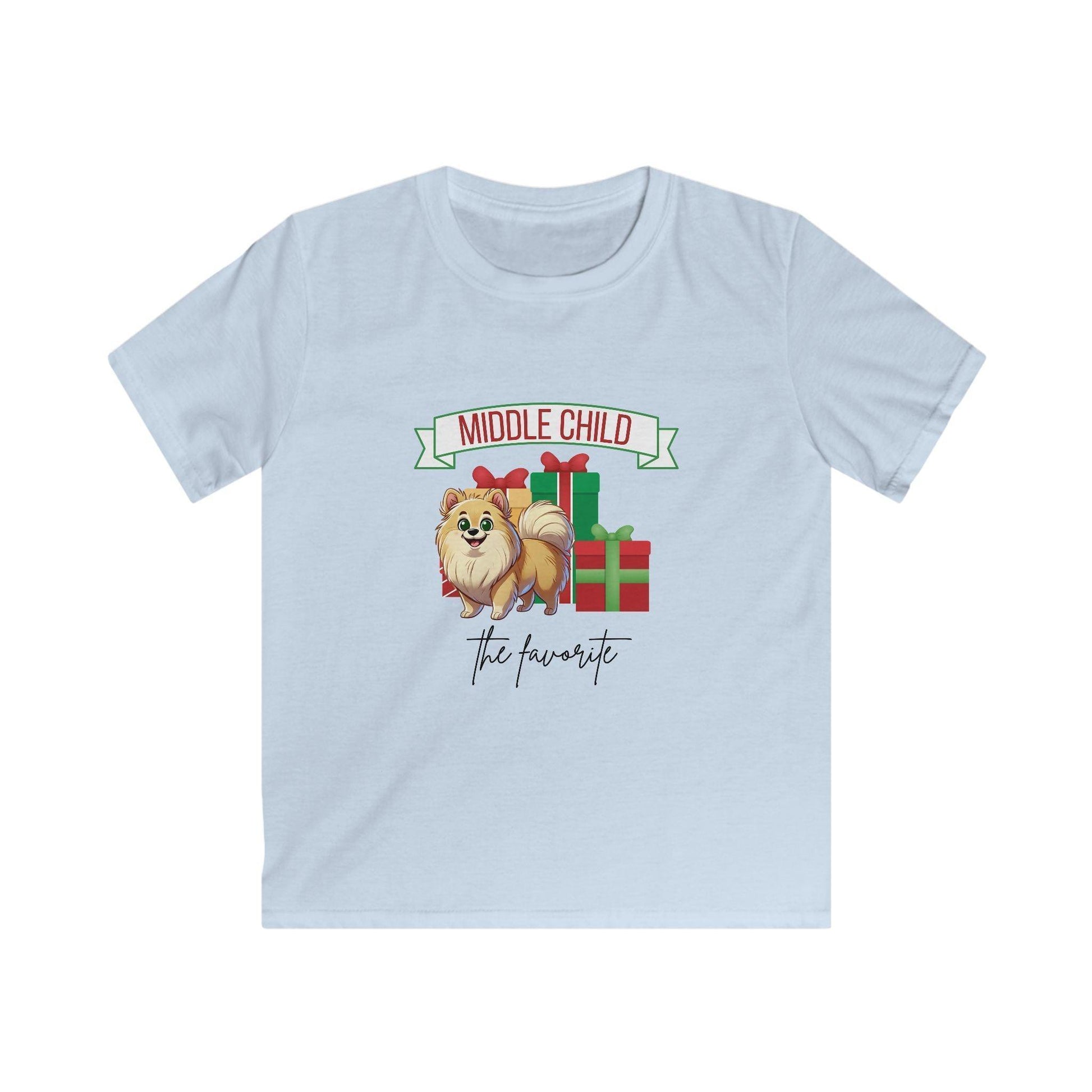 Middle Child, The Favorite 🎁🐶 Pomeranian - Kids' Tee! 🎁👑 - Whippie's
