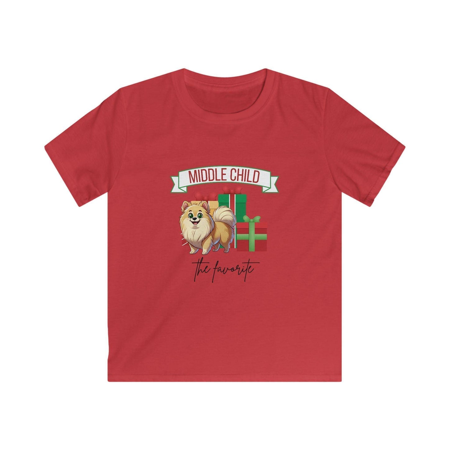 Middle Child, The Favorite 🎁🐶 Pomeranian - Kids' Tee! 🎁👑 - Whippie's
