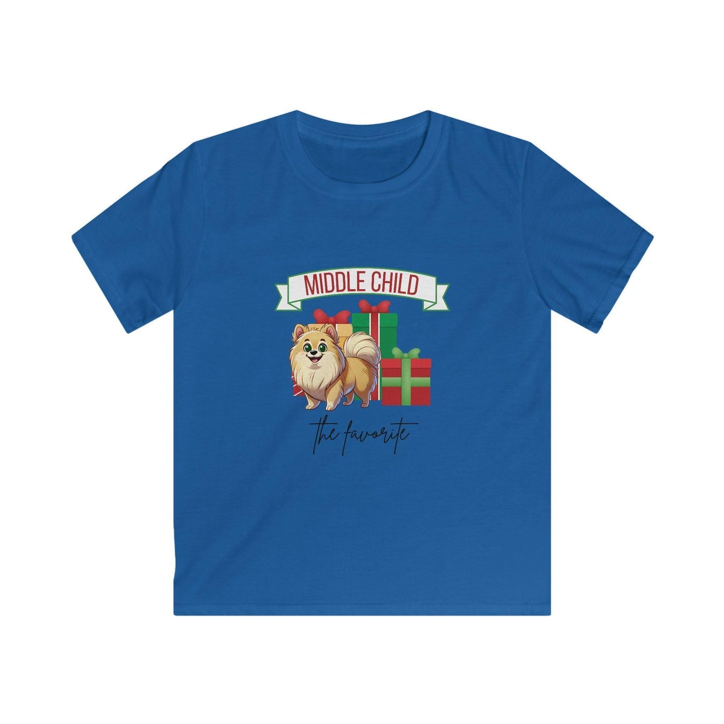 Middle Child, The Favorite 🎁🐶 Pomeranian - Kids' Tee! 🎁👑 - Whippie's