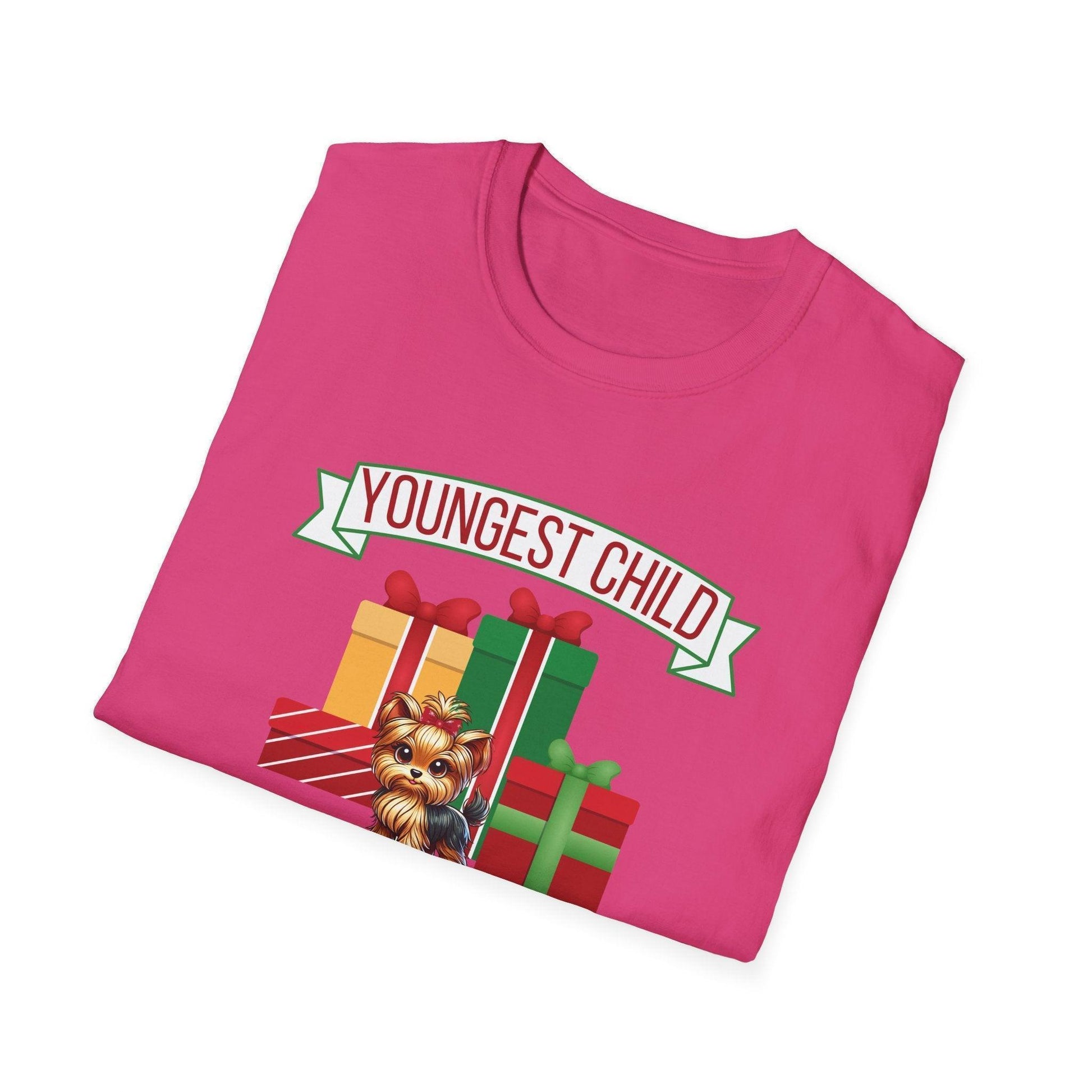 Youngest Child, The Favorite 🎁🐶 Yorkie - Unisex Tee! 🎁👑 - Whippie's