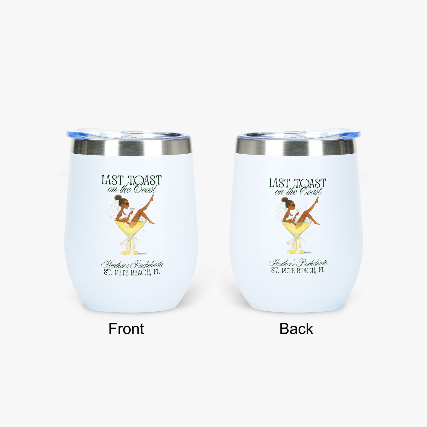 Last Toast on the Coast 12oz Insulated Wine Tumbler - Personalizable - FREE Shipping!