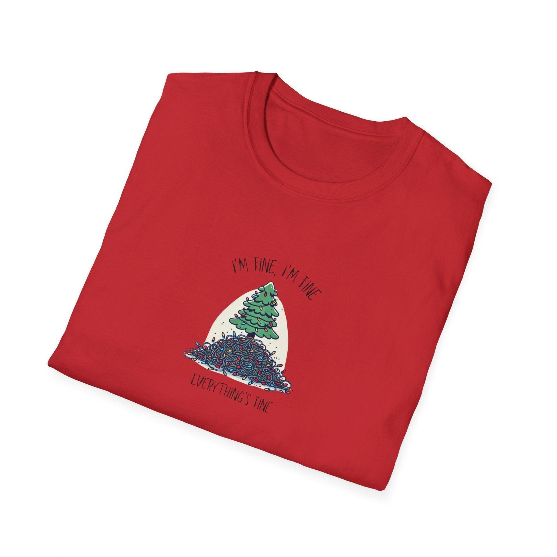 "I'm Fine, I'm Fine, Everything's Fine!" 🎄 - Christmas Stress 😅🎁 - Unisex Softstyle T-shirt - Whippie's