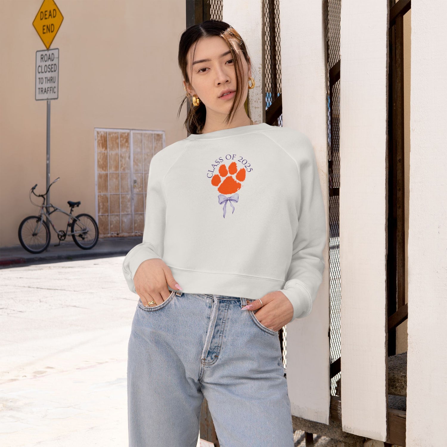 Clemson Graduation Cropped Fleece Pullover - Personalizable