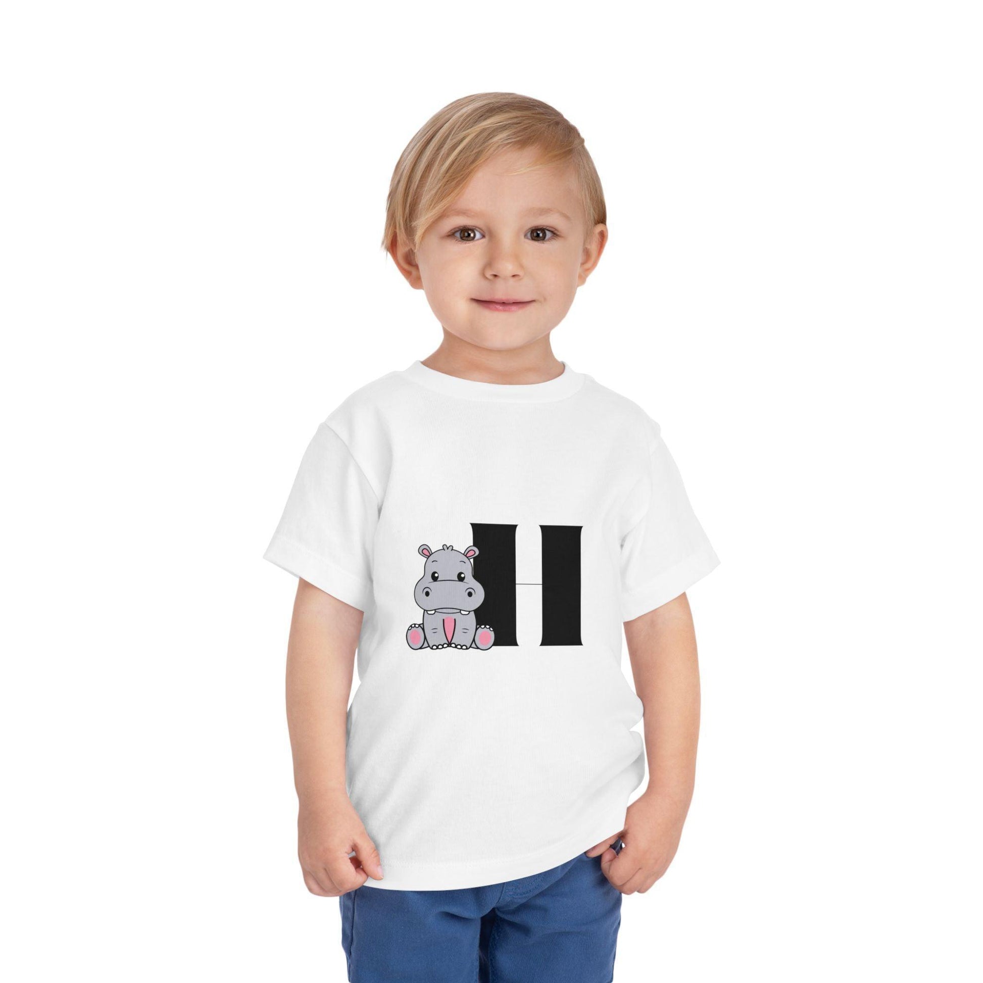 Alphabet Adventures: Letter H - Hippo Toddler T-shirt - Whippie's