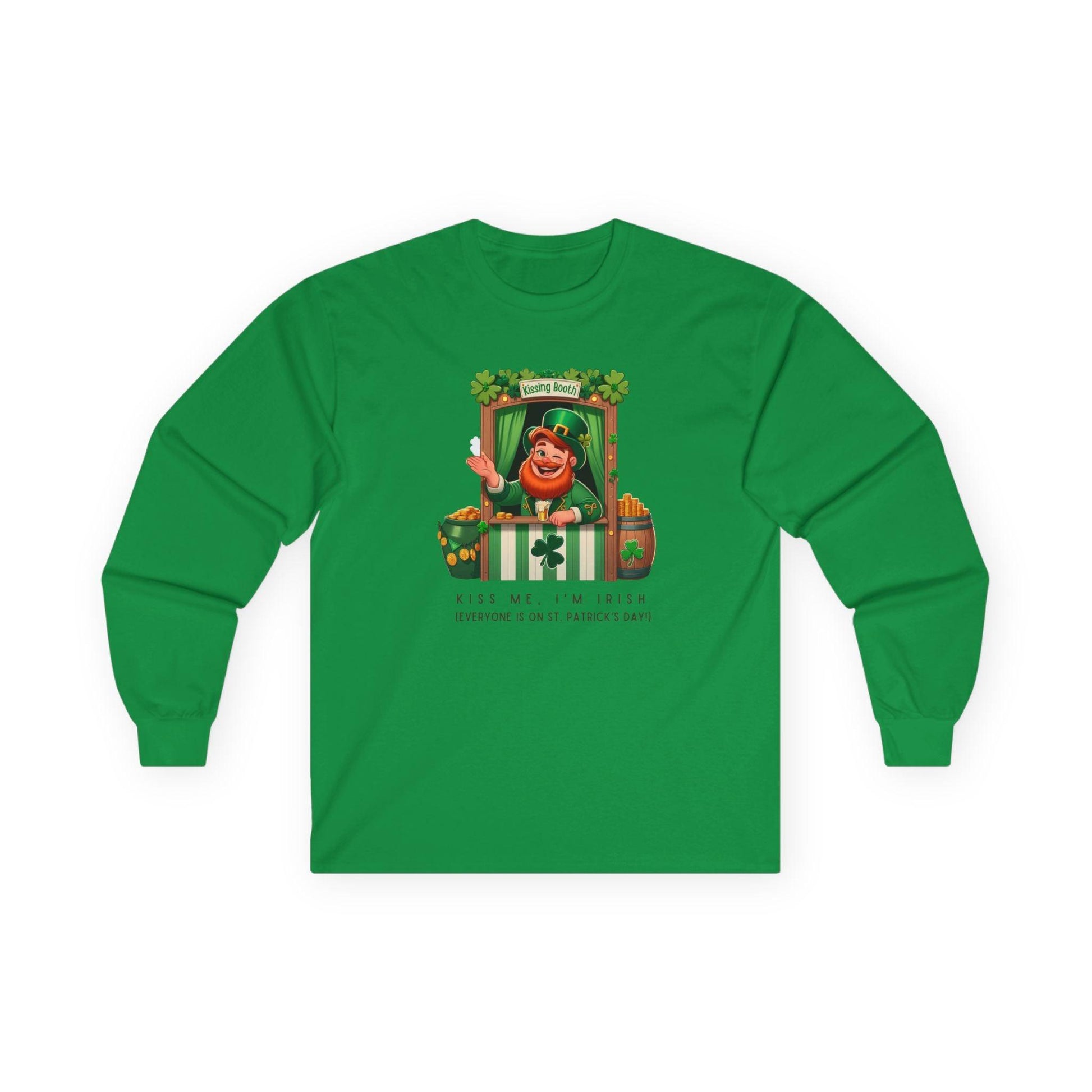 Kiss Me, I'm Irish - Everyone Is on St. Patrick's Day! 💋🍀 Irish Man - Unisex Ultra Cotton Long Sleeve Tee - Whippie's