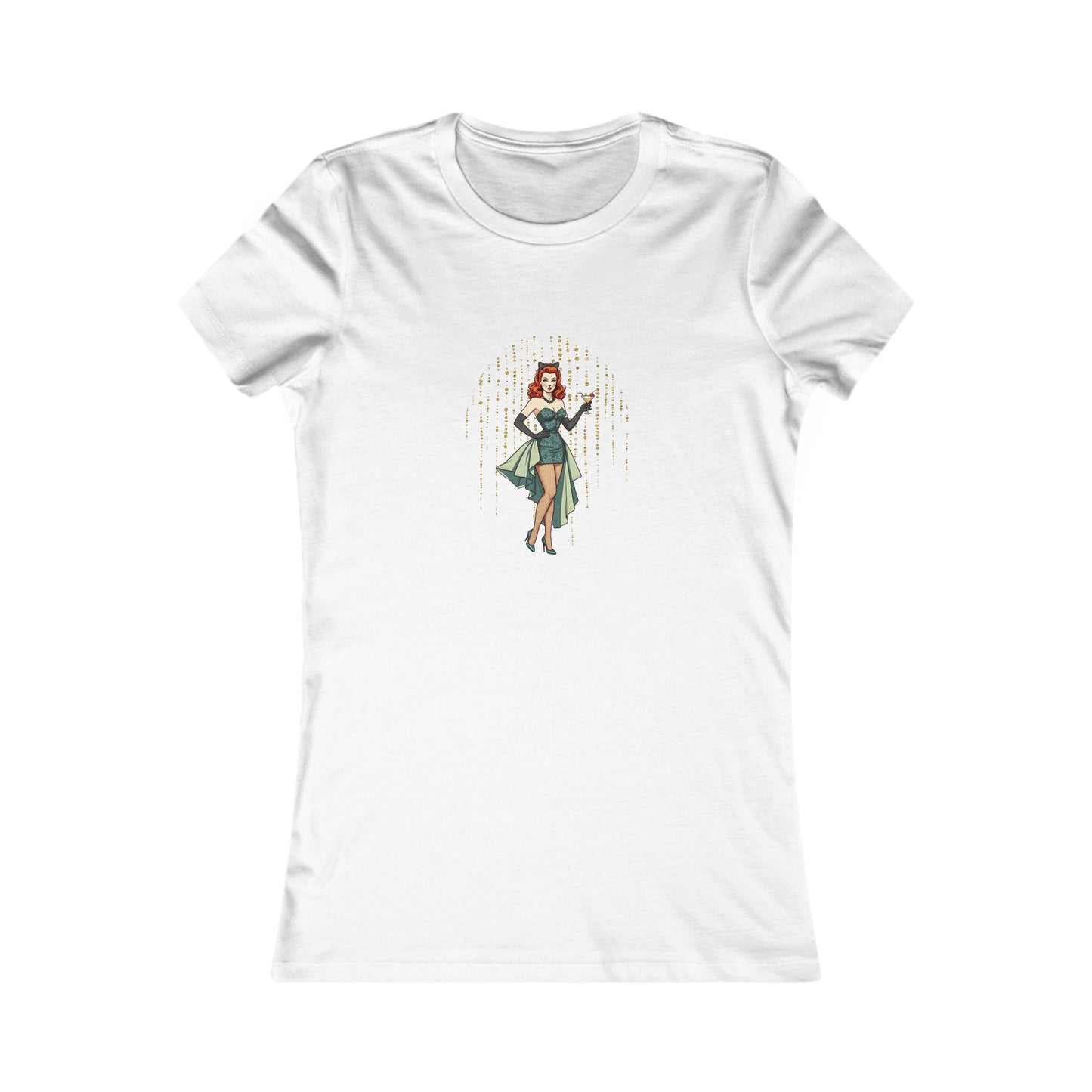 Crimson Enchantress: Bewitching Pinup Halloween Tee