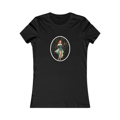 Crimson Enchantress: Bewitching Pinup Halloween Tee