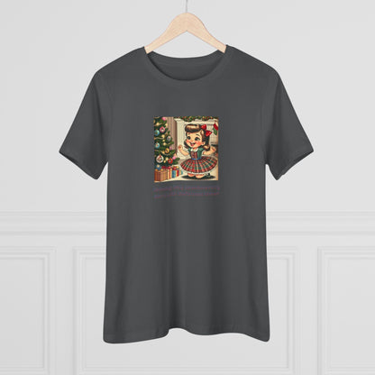 Warning: May Spontaneously Burst with Christmas Cheer! - Women's Softstyle Tee - Whippie's