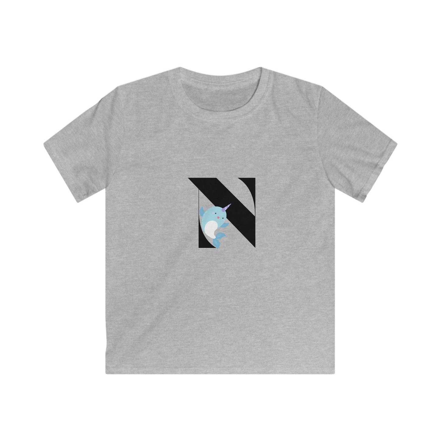 Alphabet Adventures: Letter N - Narwhal Youth T-Shirt - Whippie's