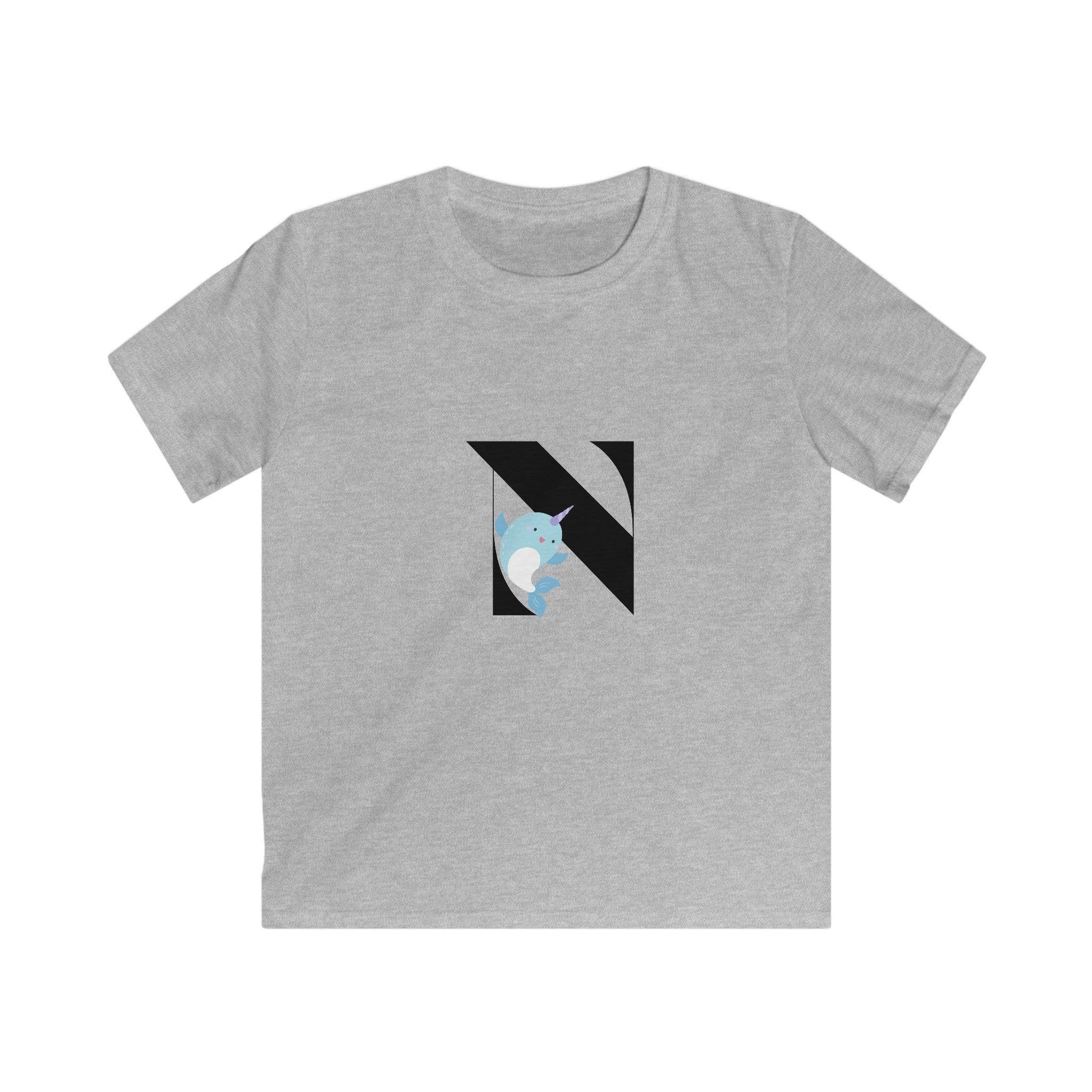 Alphabet Adventures: Letter N - Narwhal Youth T-Shirt - Whippie's