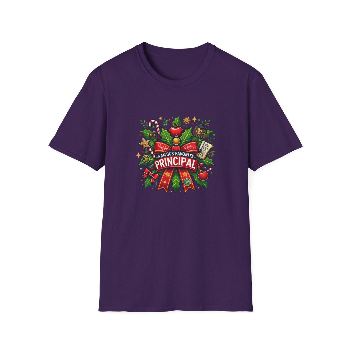 Santa's Favorite School Principal Unisex Tee 🍎🎅 - Whippie's