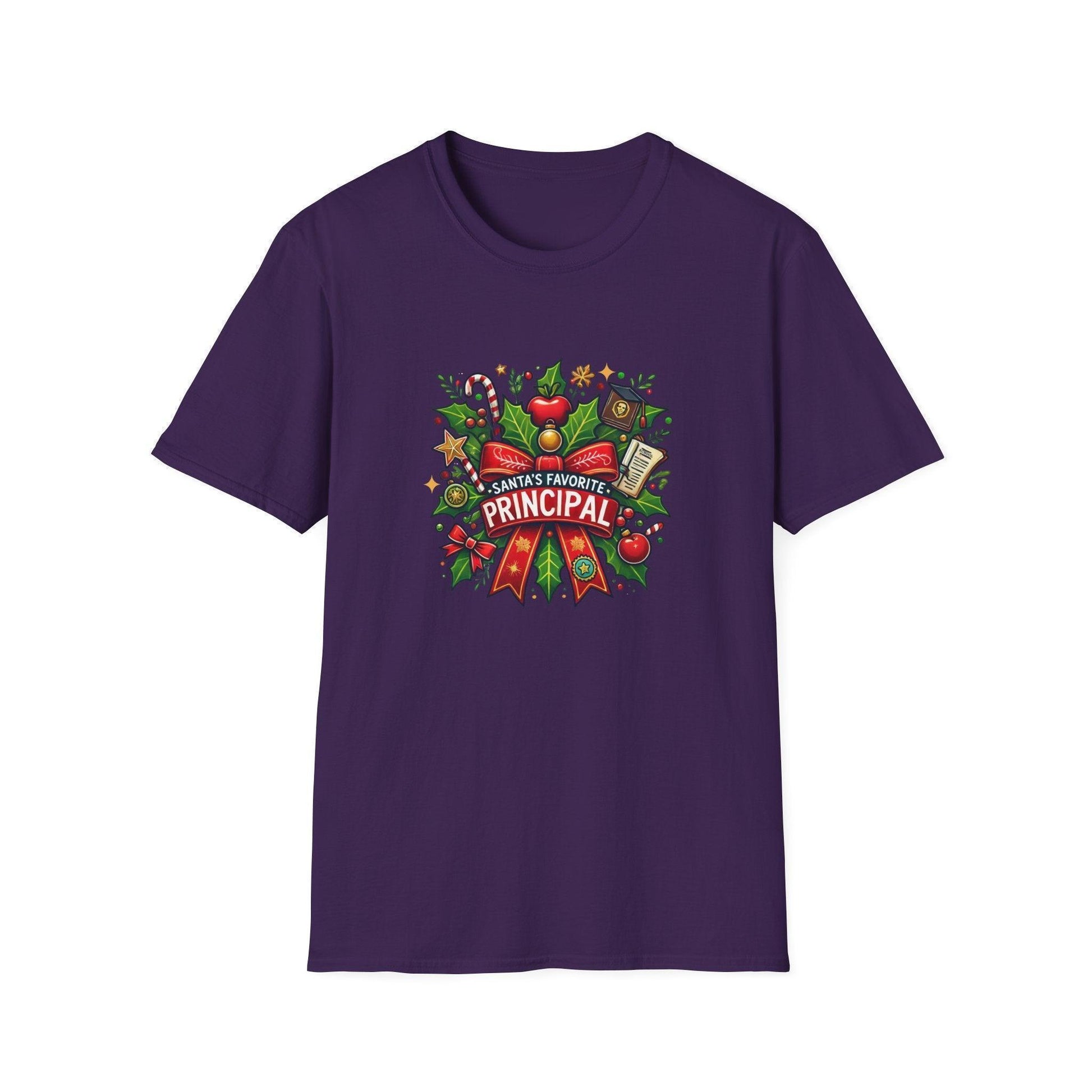 Santa's Favorite School Principal Unisex Tee 🍎🎅 - Whippie's