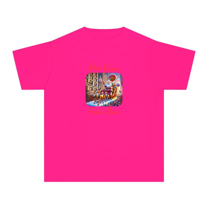 🎅 Here Comes Santa Claus 🎄 Youth Midweight Tee ✨ - Whippie's