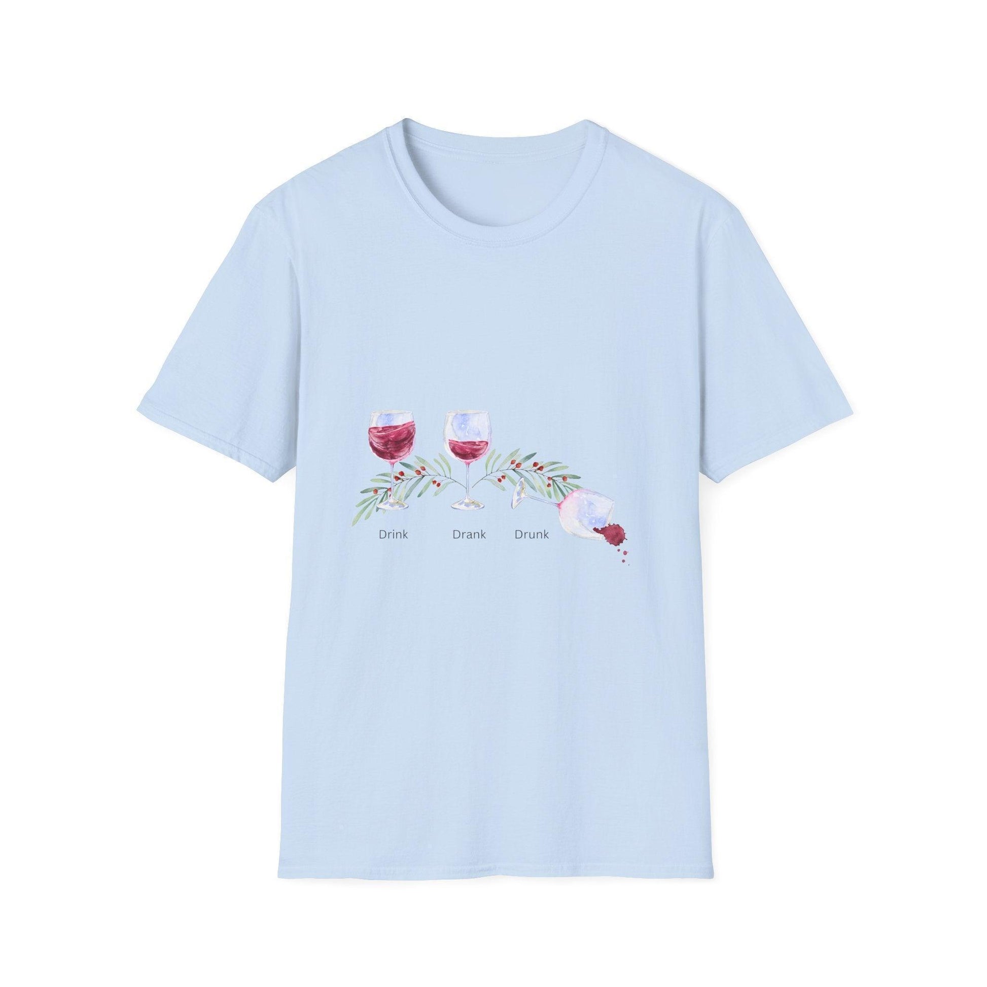 Drink Drank Drunk 🍷🍷🍷 - Holiday Edition - Unisex Softstyle T-shirt - Whippie's