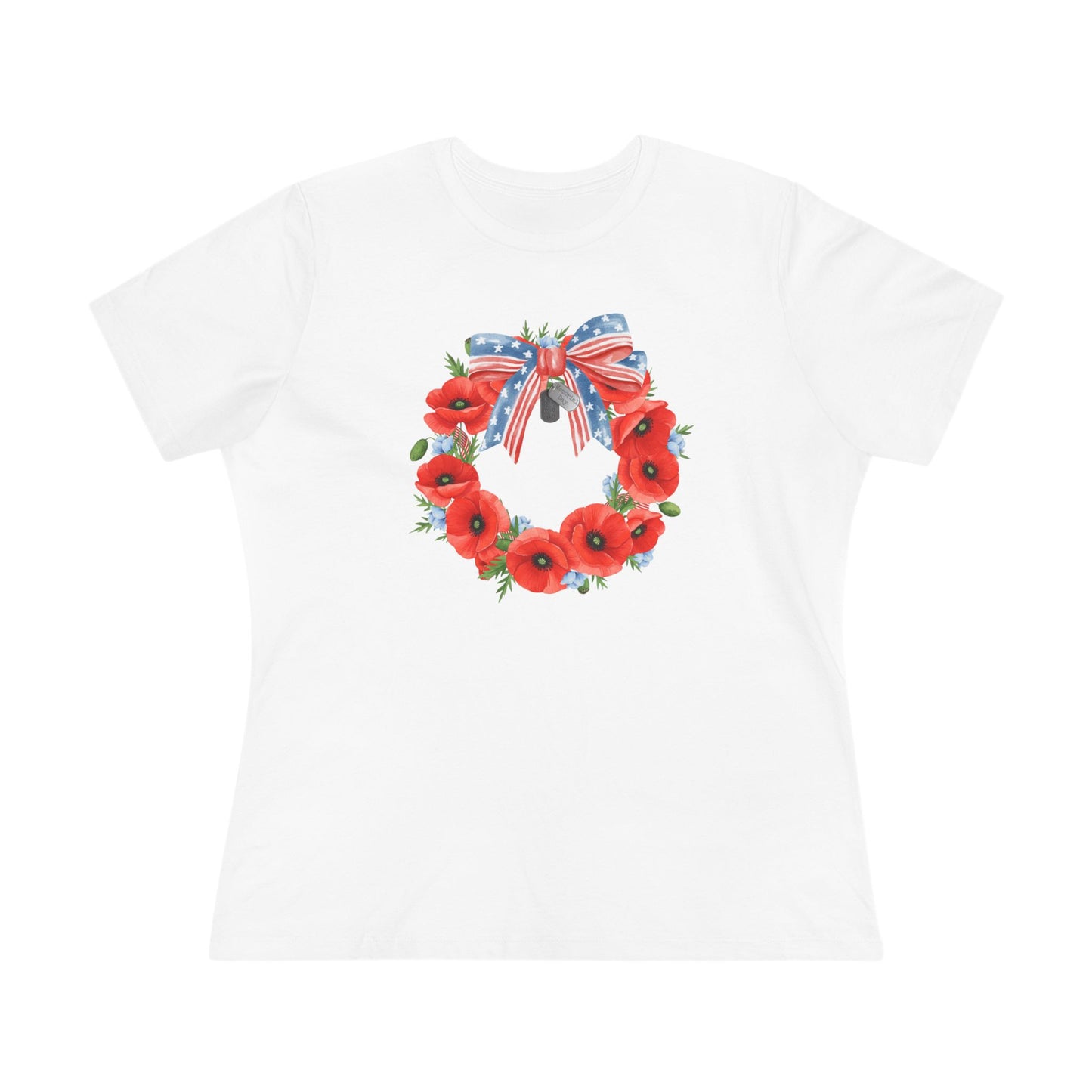 Memorial Day 'Never Forget' Wreath - Women's Tee