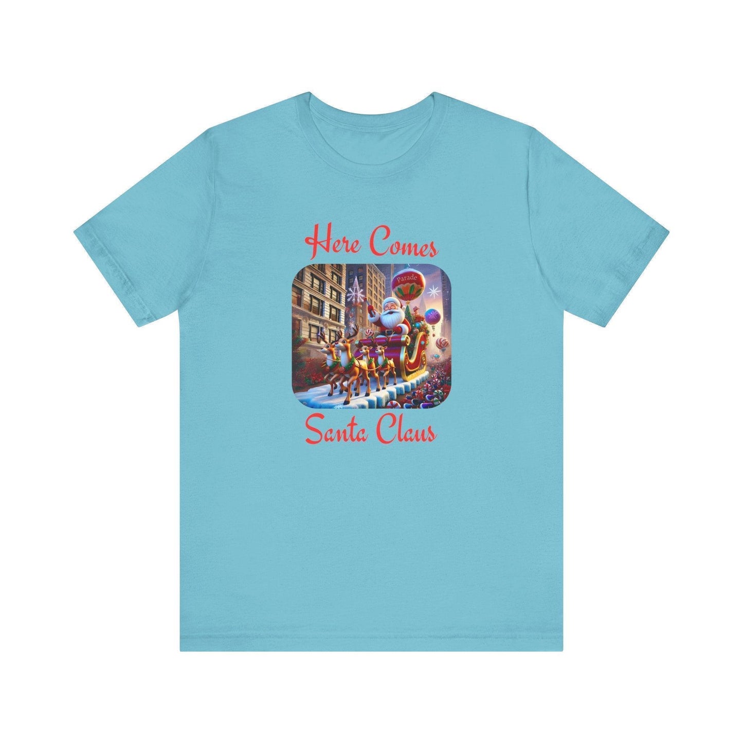 🎅 Here Comes Santa Claus 🎄 Unisex Jersey Tee ✨ - Whippie's
