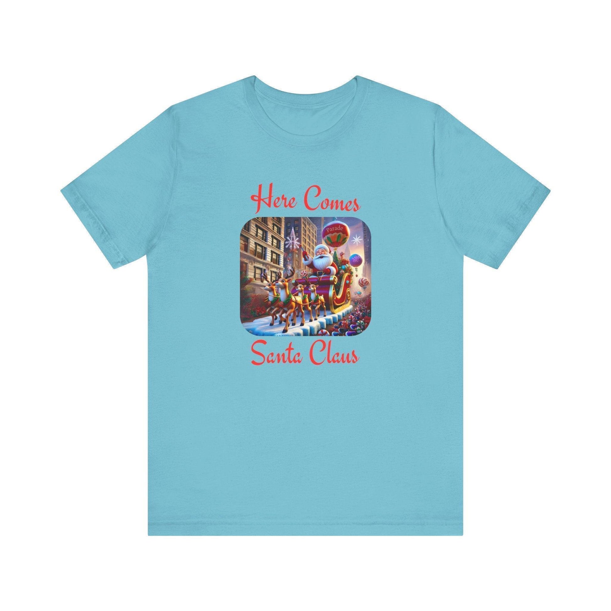 🎅 Here Comes Santa Claus 🎄 Unisex Jersey Tee ✨ - Whippie's