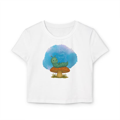 ✨ Who Are You? Cute Sparkly Caterpillar Baby Tee ✨ - Whippie's