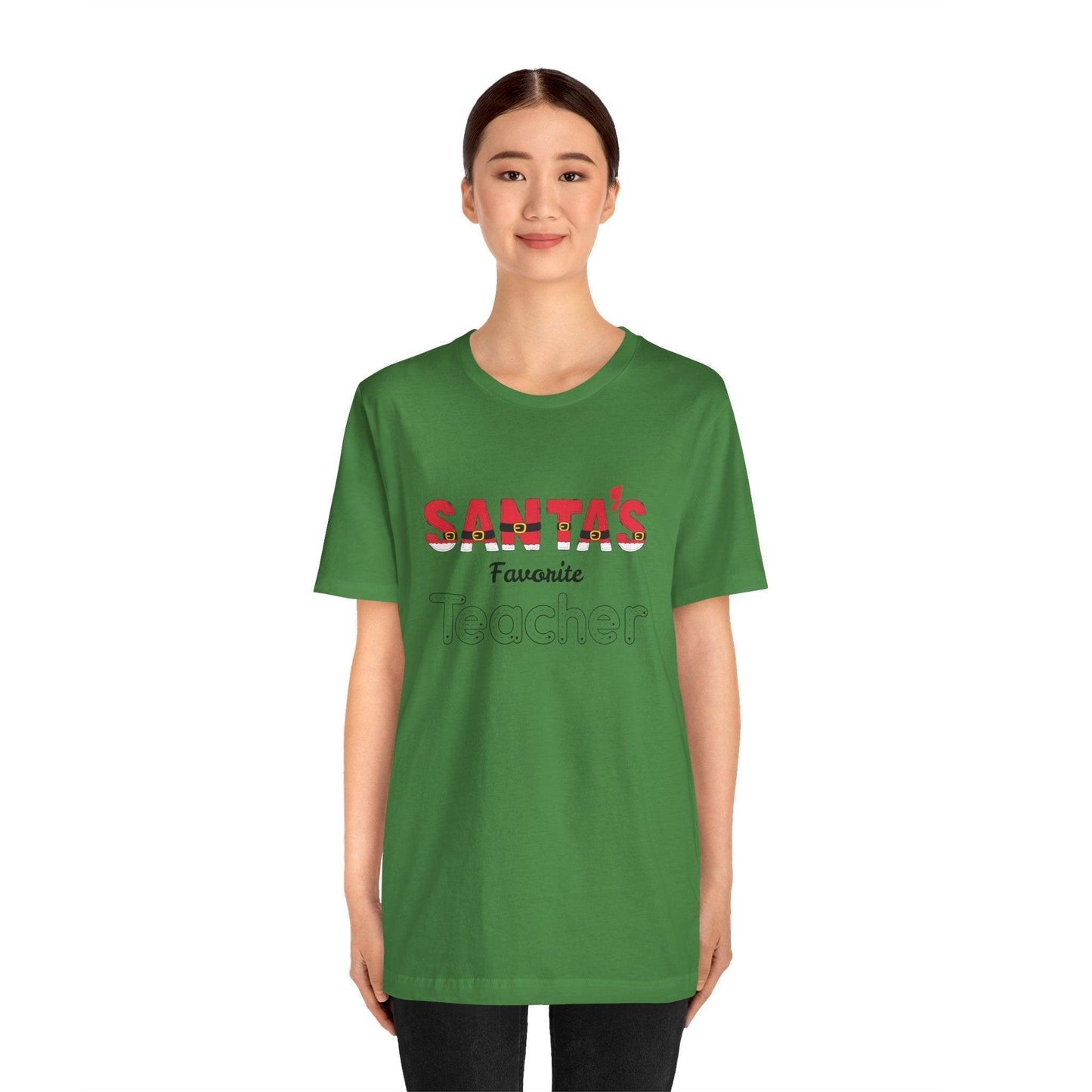 🎅 Santa's Favorite Teacher 🍎 Unisex Jersey Tee ✨ - Whippie's