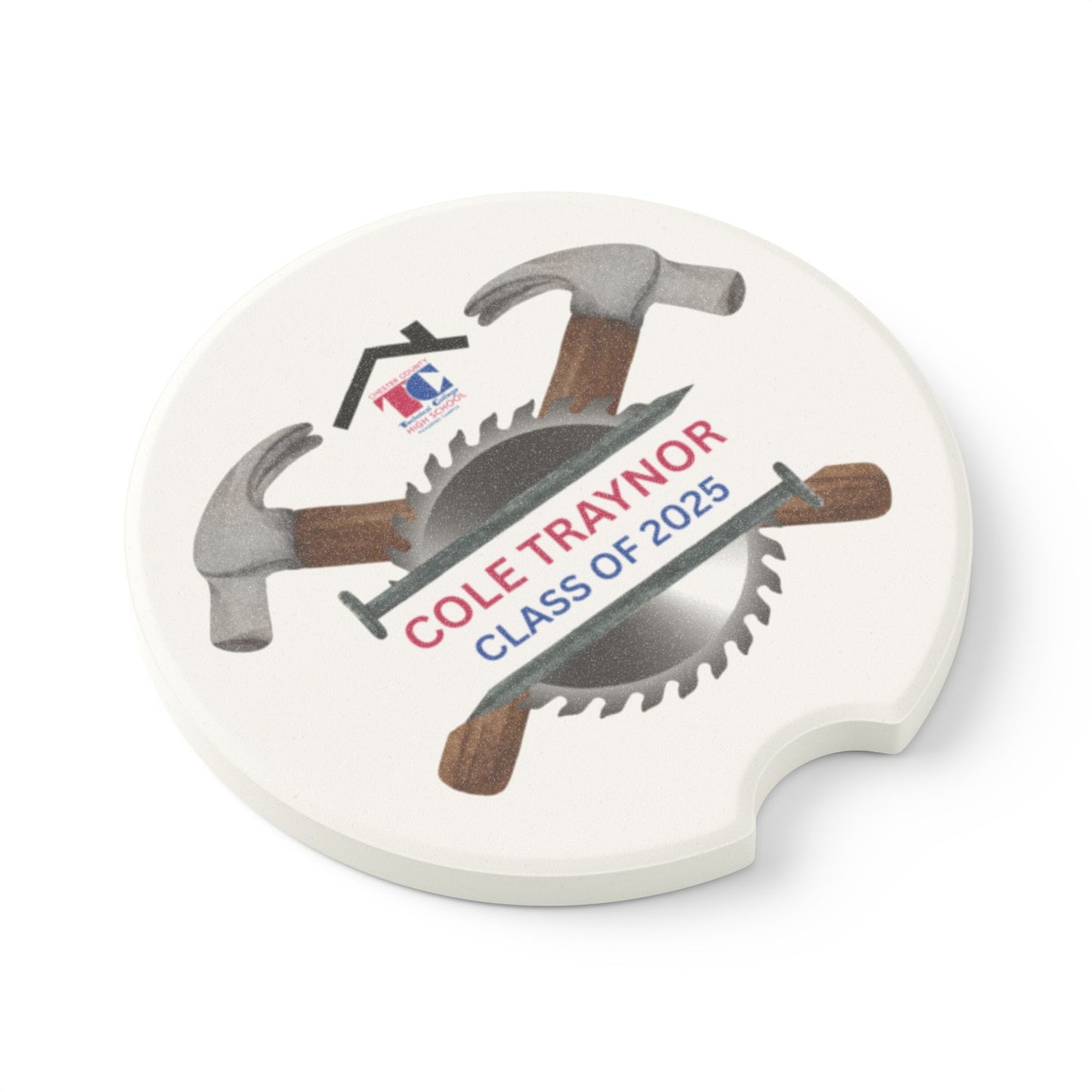 Technical HS Graduation Car Coaster - Personalizable