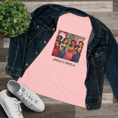 Jingle and Mingle Tee - Holiday Cheer, Please! 🥂🎄 Women's Softstyle Tee - Whippie's