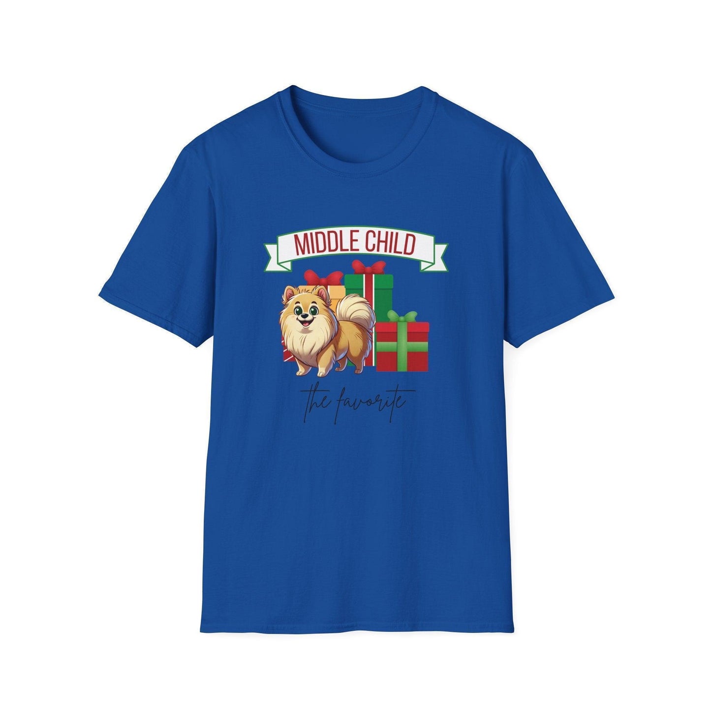 Middle Child, The Favorite 🎁🐶 Pomeranian - Unisex Tee! 🎁👑 - Whippie's