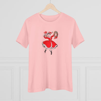 Retro Woman with Wreath - Women's Softstyle Tee - Whippie's