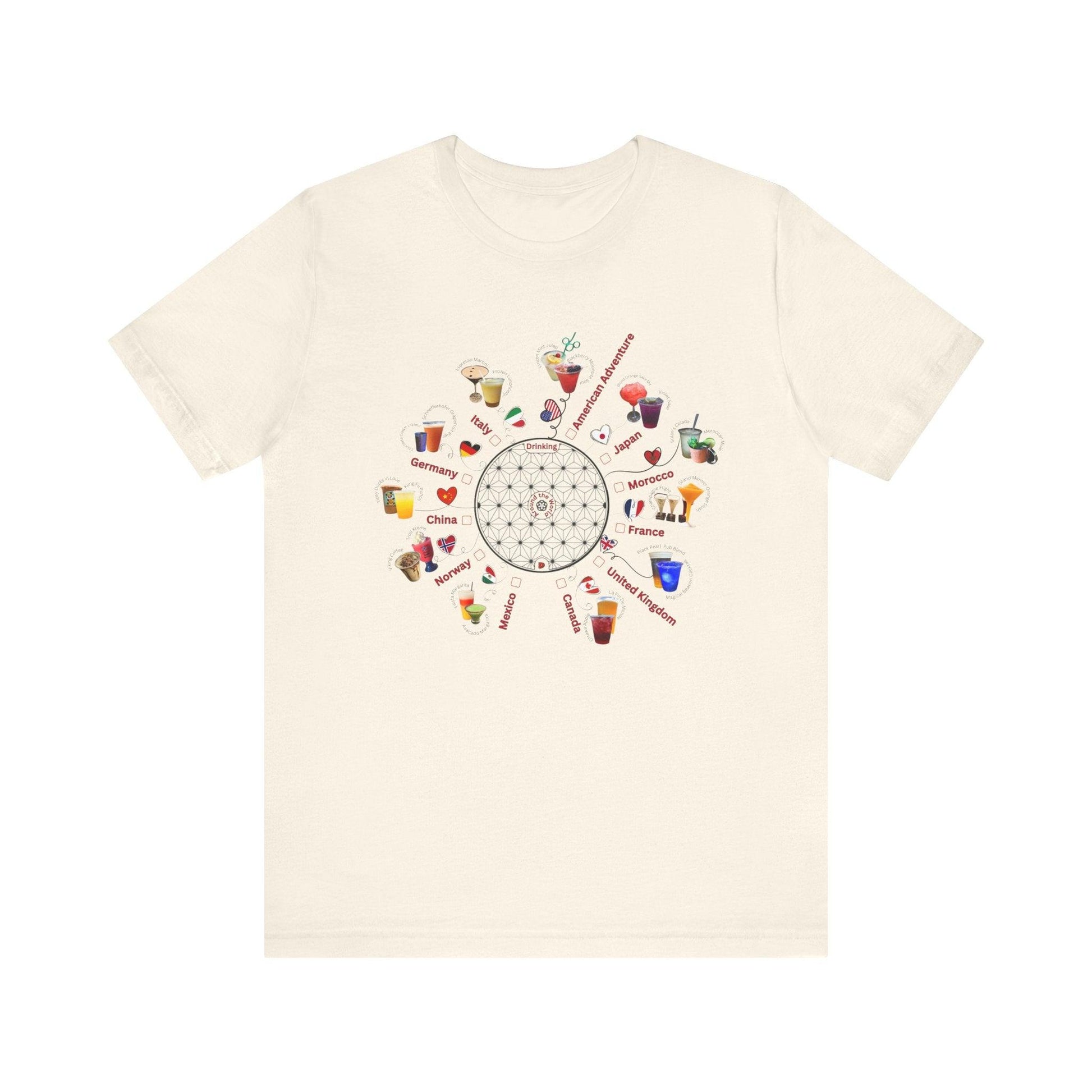 Drinking Around the World Check-Off Unisex Tee - Whippie's