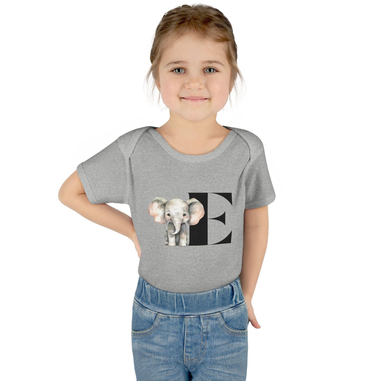 Alphabet Adventures: Letter E - Enormous Elephant Baby Onesie - Whippie's