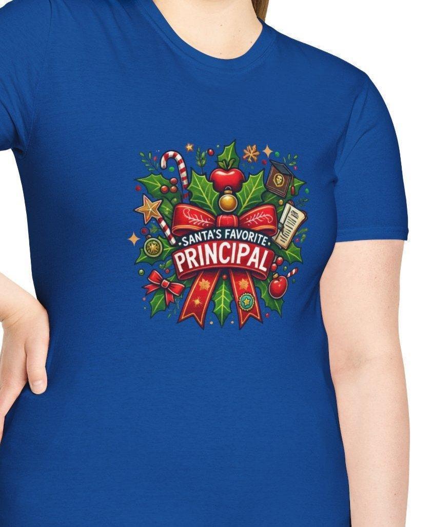 Santa's Favorite School Principal Unisex Tee 🍎🎅 - Whippie's