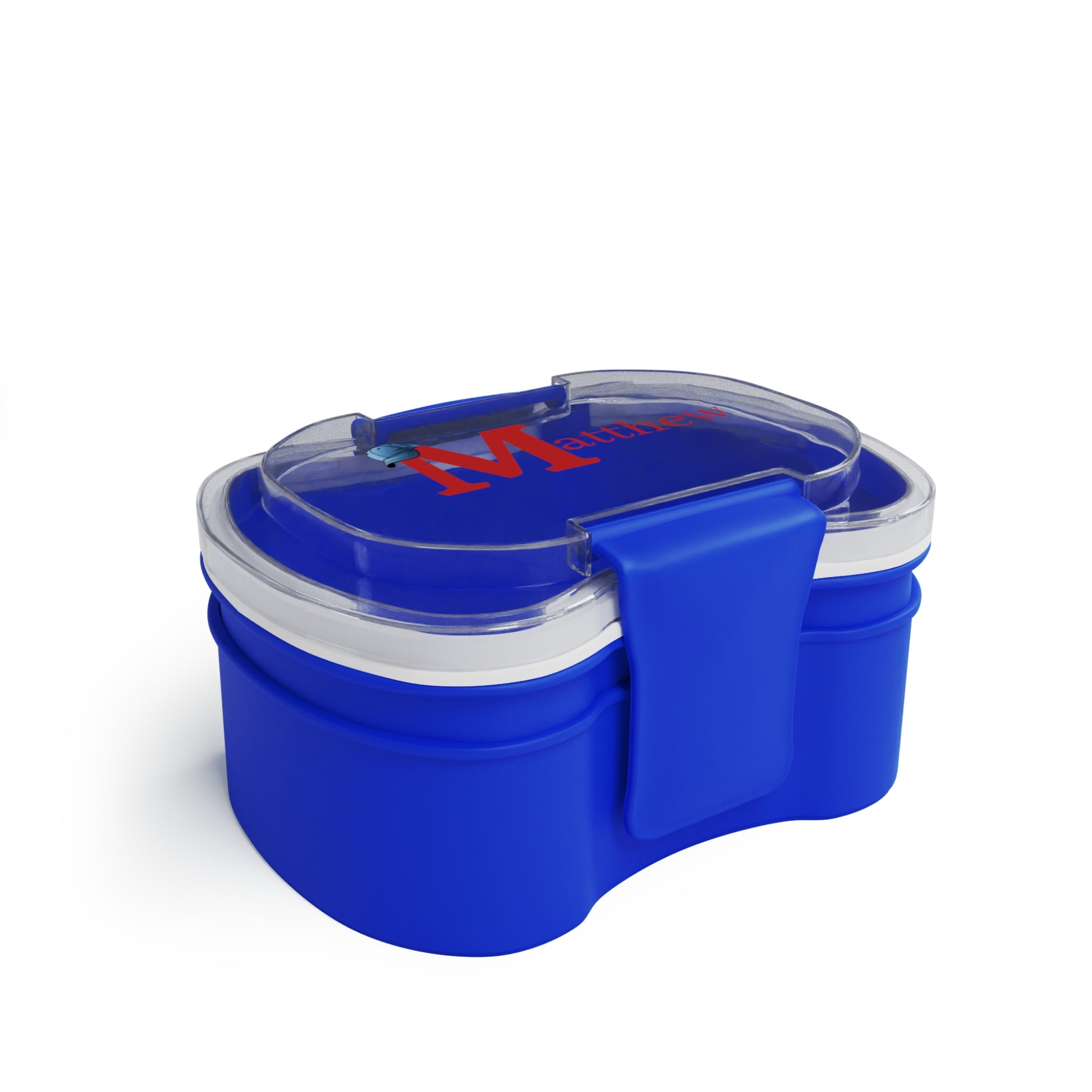 Initial & Baseball Cap Two-Tier Bento Lunch Box - Personalizable - Whippie's