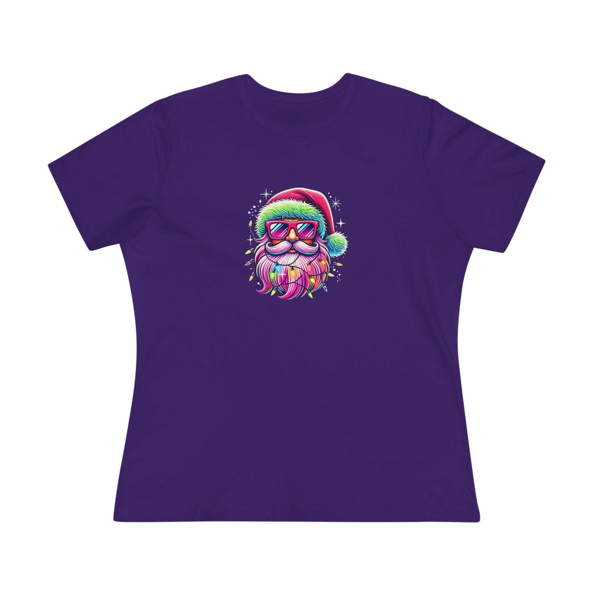 Shine Bright Like Santa! Merry and Bright! 🎅🏻✨🌈 - Women's Softstyle Tee - Whippie's