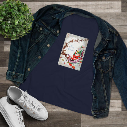 Merry Christmas - Santa and His Sleigh - Women's Tee - Whippie's