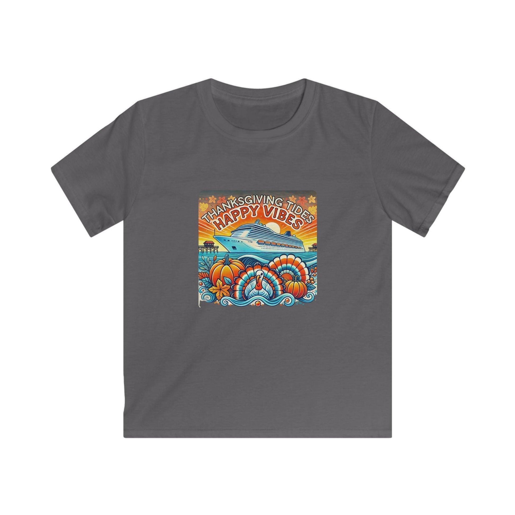 Thanksgiving Tides, Happy Vibes - Women's Softstyle Tee - Whippie's